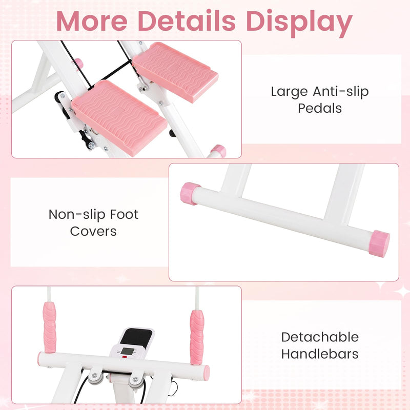 Load image into Gallery viewer, Goplus Stair Stepper Foldable Vertical Climber Exercise Machine with Detachable Handlebar