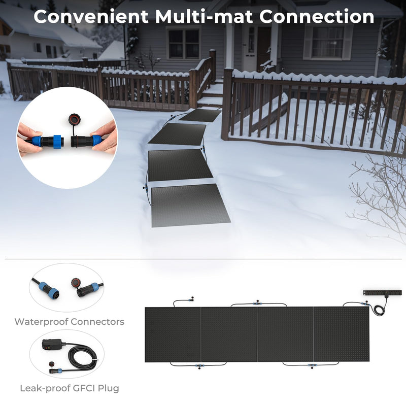 Load image into Gallery viewer, Goplus Heated Snow Melting Mat, Heated Outdoor Mat for Winter Snow Removal