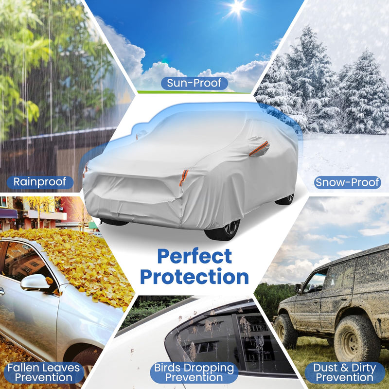Load image into Gallery viewer, Goplus Car Cover for Automobiles, Outdoor Full Cover with Cotton Lining, Waterproof
