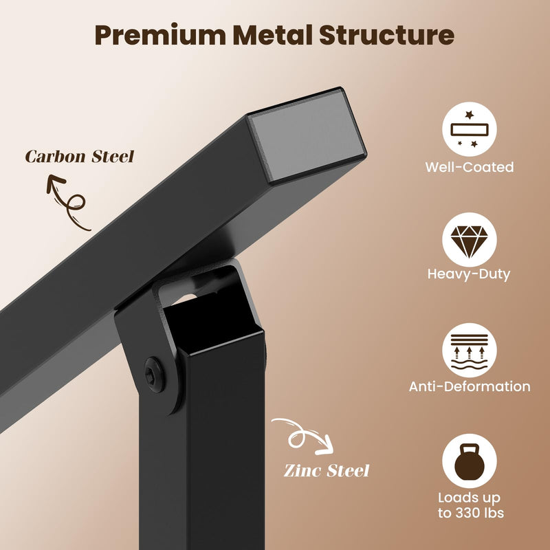Load image into Gallery viewer, Goplus Metal Hand Rail Fits 0-6 Steps with Flexible Angle Adjustment