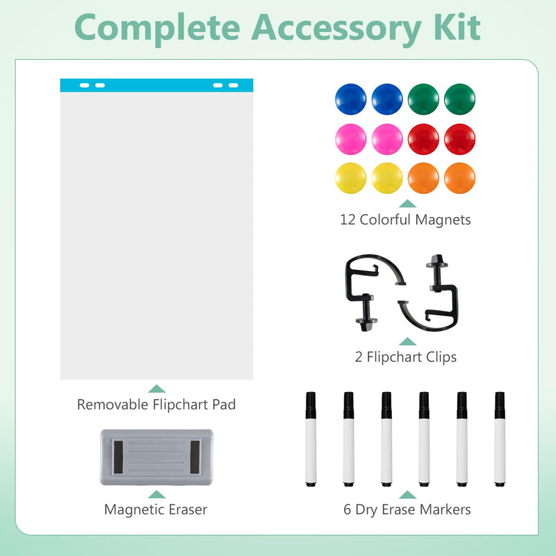 Load image into Gallery viewer, Goplus 48" x 36" Double-Sided Magnetic Dry Erase Board with Flipchart