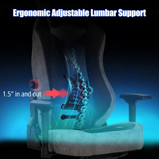 Goplus 360° Swivel Height Adjustable Computer Gamer Chair with Adjustable Lumbar Support