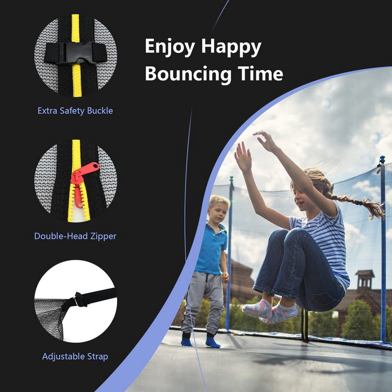 Load image into Gallery viewer, Goplus Trampoline Safety Net for 8FT 10FT 12FT 14FT 15FT 16FT Round Frame Trampoline, Weather-Resistant