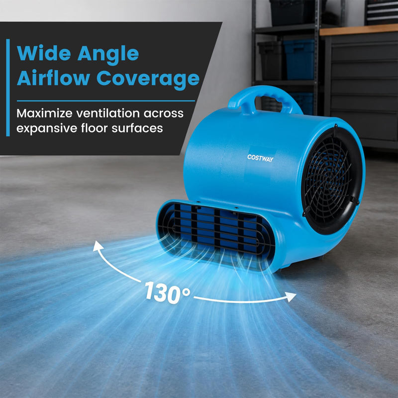 Load image into Gallery viewer, Goplus 1/3 HP Air Mover | 3-Speed 1000 CFM Commercial Blower Fan