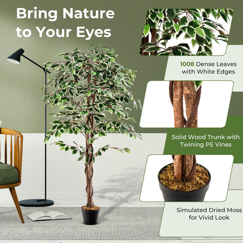 Load image into Gallery viewer, Goplus Artificial Ficus Tree