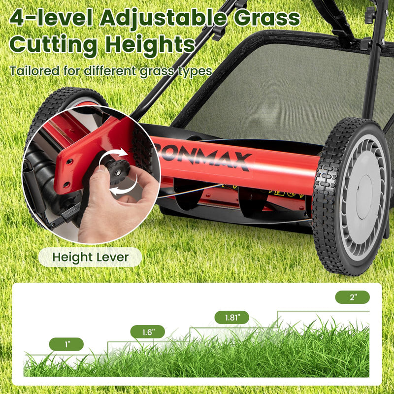 Load image into Gallery viewer, Goplus 16 Inch Manual Lawn Mower for Yard, Garden