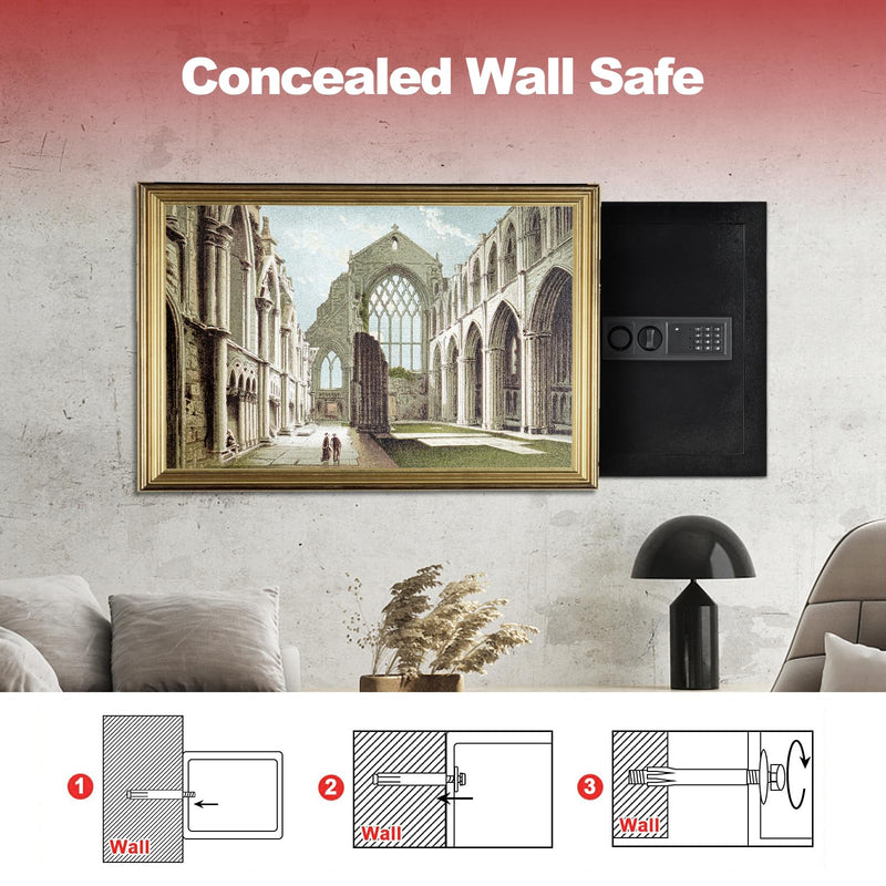 Load image into Gallery viewer, Goplus 22" Tall Wall Safe, Electric Safe Box Fits Between the Studs,Hidden Wall Mount Safe