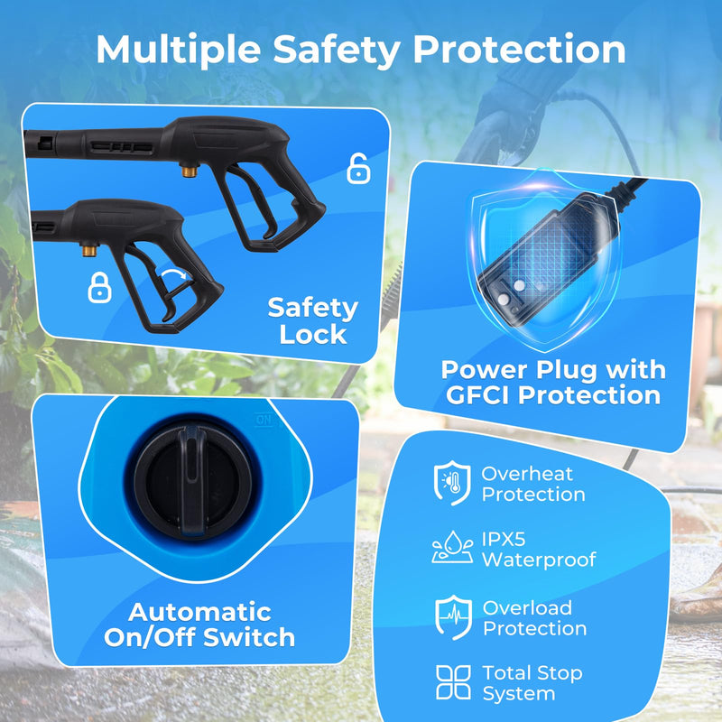 Load image into Gallery viewer, Goplus Electric Pressure Washer, 1900 PSI 1.8 GPM High Pressure Power Washer w/ 4 Quick Connect Nozzles