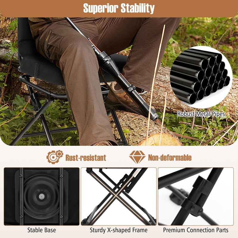 Load image into Gallery viewer, Goplus Hunting Chair, 360 Degree Swivel Hunting Seat with All-Terrain Duck Feet