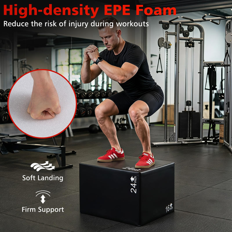 Load image into Gallery viewer, Goplus 3 in 1 Foam Plyometric Jump Box | High Density Foam Plyo Box for Home Gym