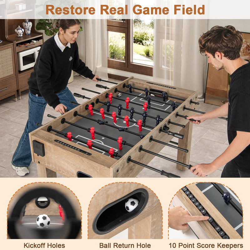 Load image into Gallery viewer, Goplus 54'' Foosball Table for Adults, Full Size Competition Soccer Game Table with Legs, 2 Balls