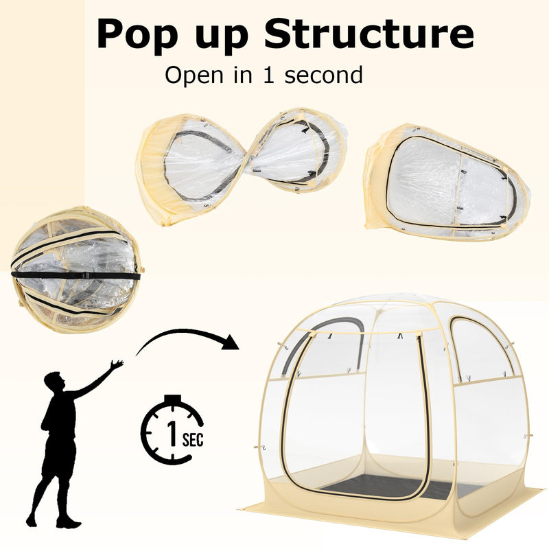 Load image into Gallery viewer, Goplus Sports Tent, Pop Up Weather Tent Pod with Carrying Bag, Floor Mat, Wind Rope, Stakes, Sand Bag