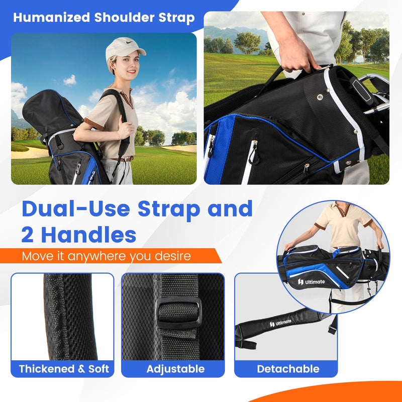 Load image into Gallery viewer, Goplus Golf Cart Bag with 14-Way Top Dividers