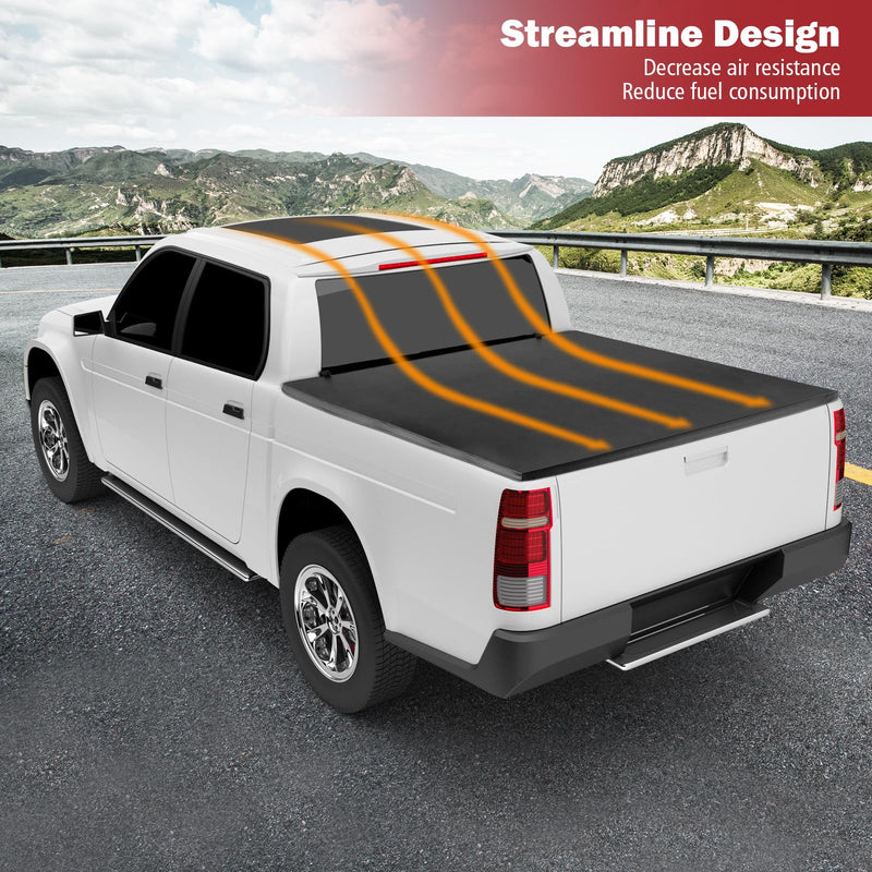 Load image into Gallery viewer, Goplus Soft Quad-Fold Tonneau Cover