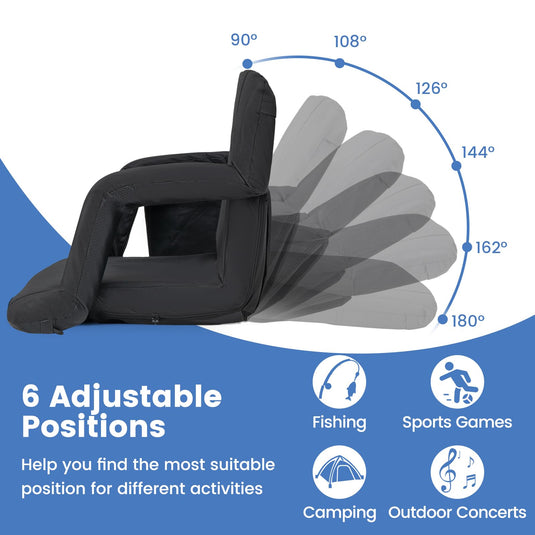 Goplus Stadium Seating for Bleachers 24.5’’ Wide Folding Bleacher Chair