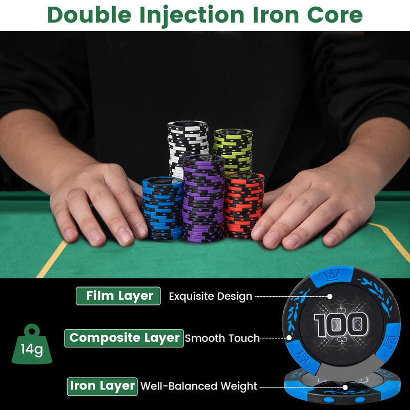 Load image into Gallery viewer, Goplus Poker Chip Set, 300 PCS/500 PCS 14 Gram Clay Poker Chips