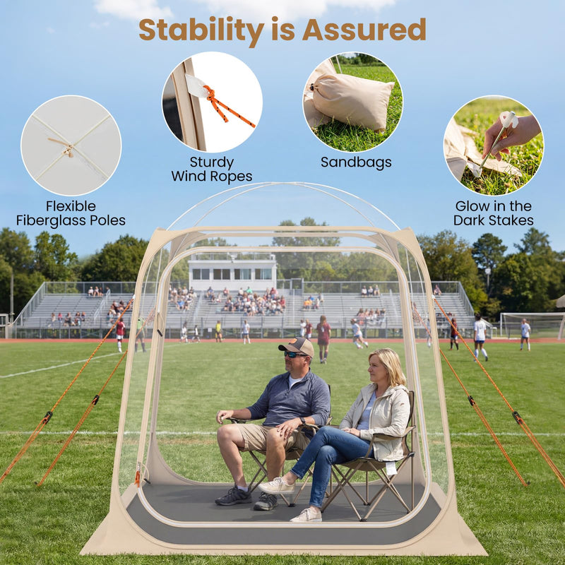 Load image into Gallery viewer, Goplus 7 x 7 FT All Weather Pod Sports Tent for 2-4 People