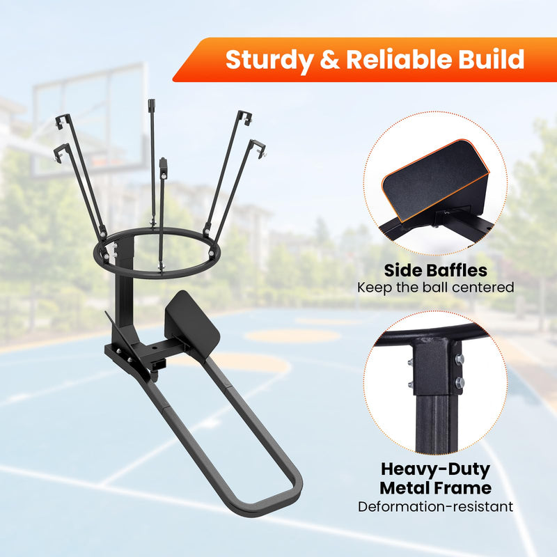 Load image into Gallery viewer, Goplus Basketball Return Attachment Heavy-Duty 180 Degree Rotatable Basketball Rebounder