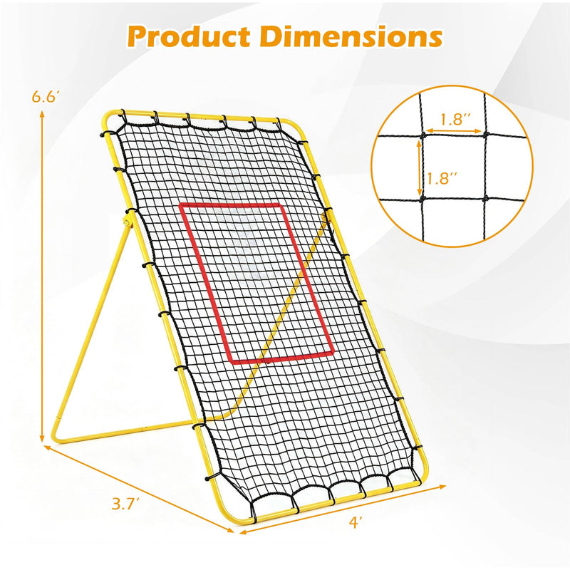 Load image into Gallery viewer, Goplus 7x4 FT Volleyball Rebounder Net with 4 Adjustable Angles