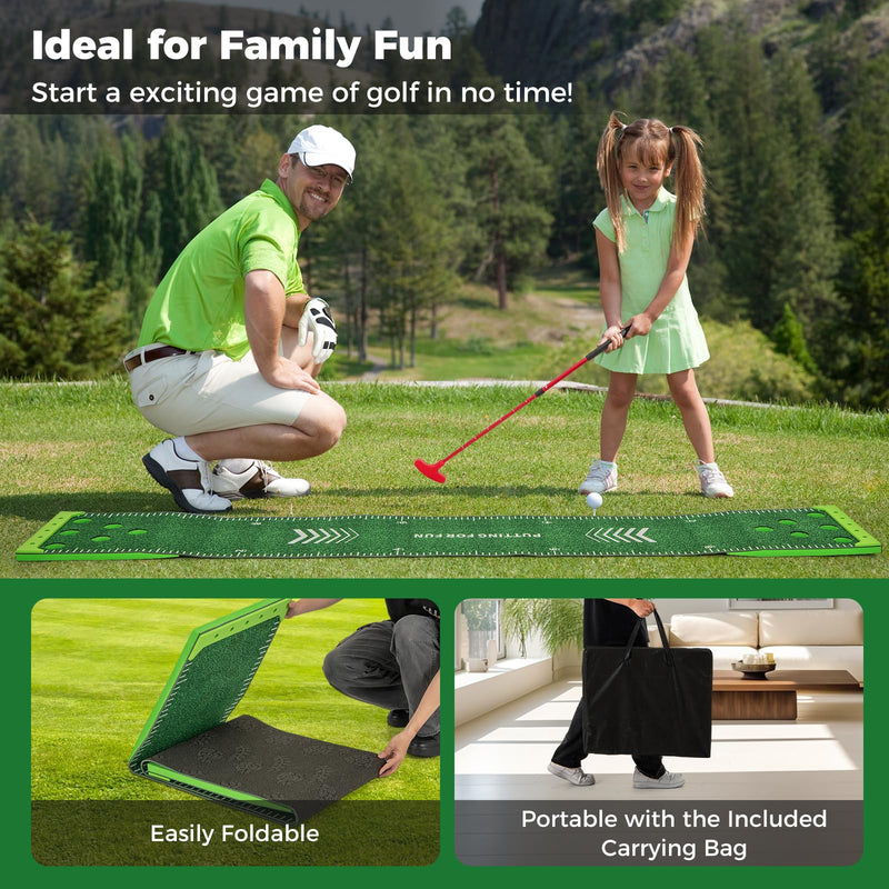 Load image into Gallery viewer, Goplus Golf Game Set with 2 Adjustable Putters & 6 Balls