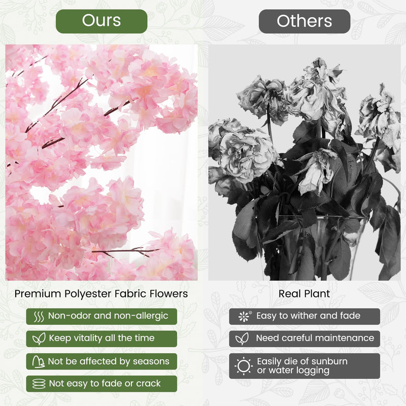 Load image into Gallery viewer, Goplus 6.5FT Artificial Cherry Blossom Tree, Pink Fake Flower Tree, Faux Floral Plant Blooming Tree in Cement Pot
