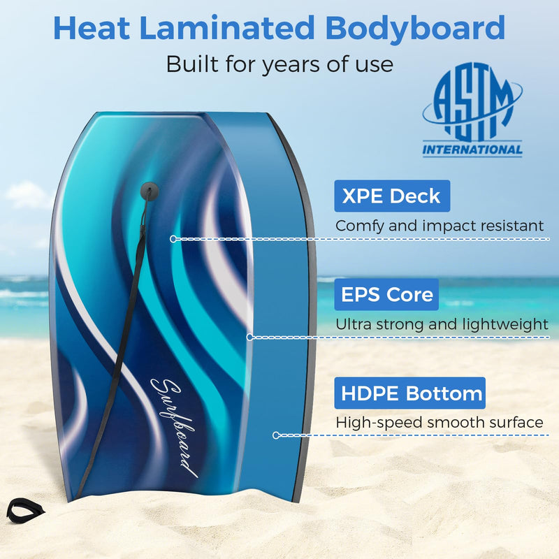 Load image into Gallery viewer, Goplus Boogie Boards for Beach, 33"/37"/41" Lightweight Body Board, Bodyboard for Kids Adults Surfing