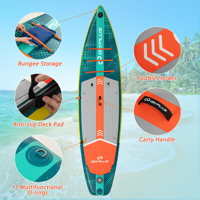 Load image into Gallery viewer, Goplus 11FT Inflatable Stand Up Paddle Board for Adults with Premium Kayak Seat