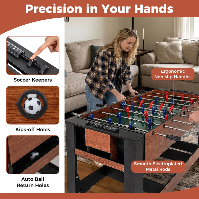 Load image into Gallery viewer, Goplus 54" Full Size Foosball & Pool Combo Table | Indoor Outdoor Combination Arcade Table