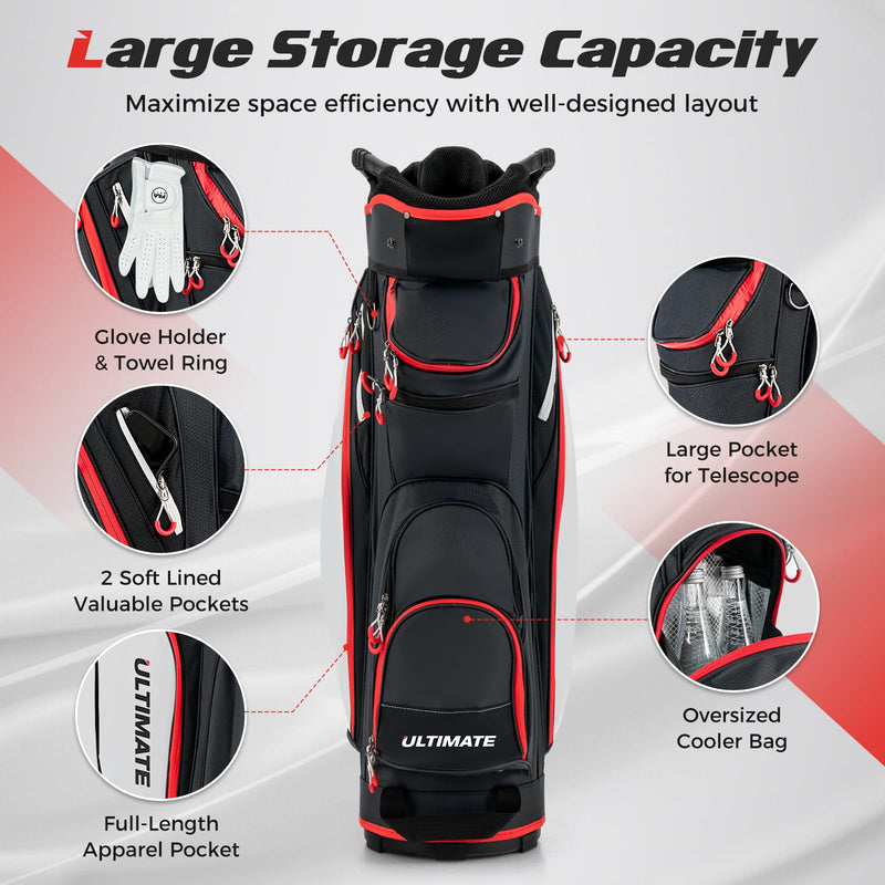 Load image into Gallery viewer, Goplus Golf Cart Bag with 14-Way Dividers, Lightweight Portable Golf Club Bag