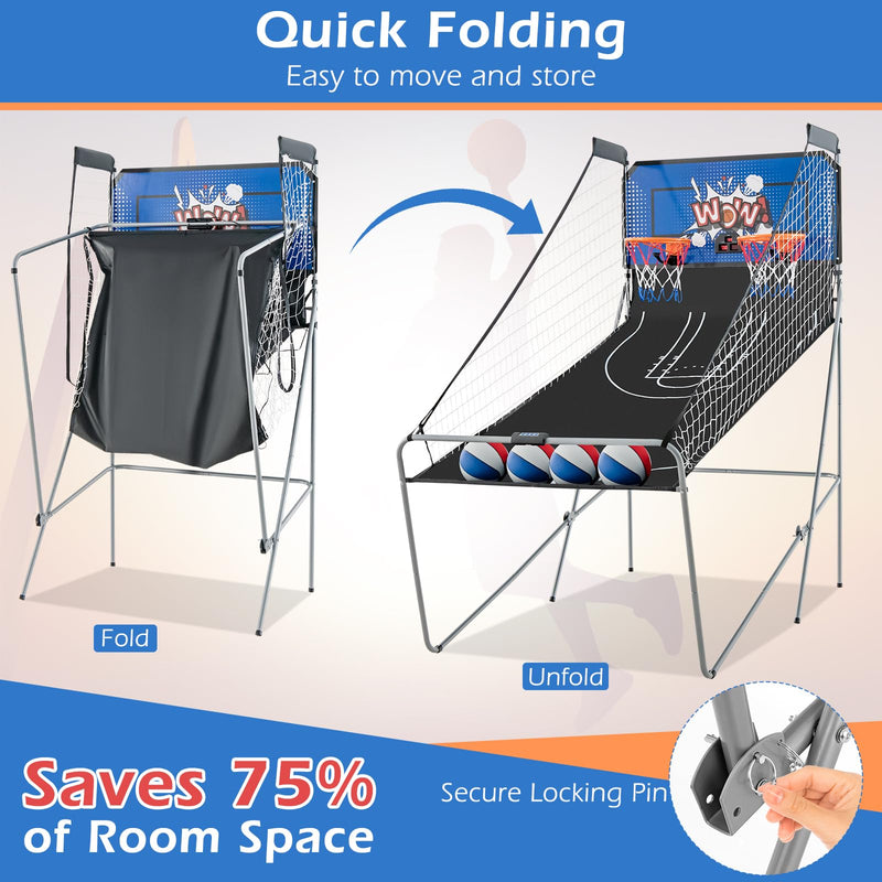 Load image into Gallery viewer, Goplus Foldable Dual Shot Basketball Arcade Game