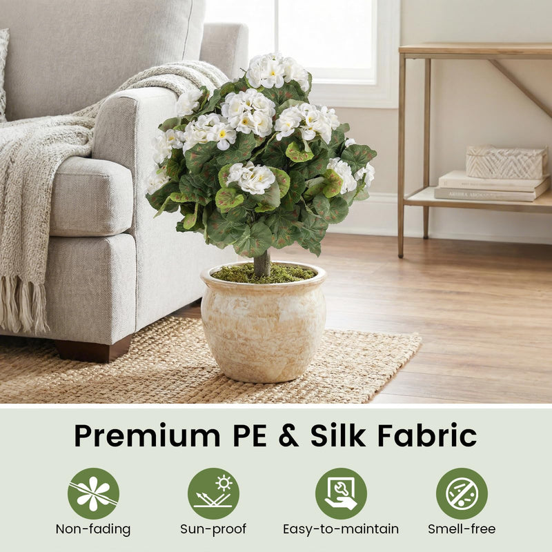 Load image into Gallery viewer, Goplus 22.5” Artificial Begonia Ball Trees Set of 2 with Ground Spikes