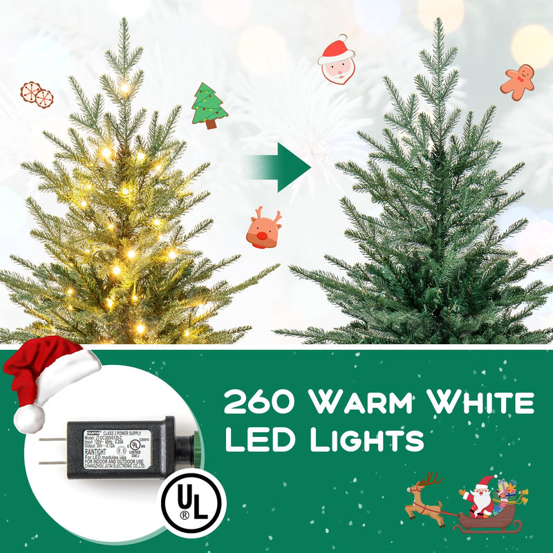 Load image into Gallery viewer, Goplus 6FT / 7FT Pre-Lit Artificial Christmas Tree with PVC & PE Mixed Branch Tips