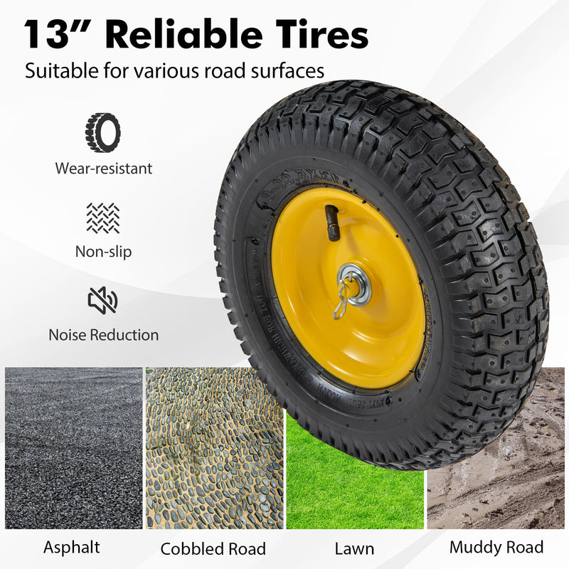 Load image into Gallery viewer, Goplus Utility Garden Wagon, Outdoor Platform Cart w/4 Removable Side Panels, 1200 LBS Load Capacity