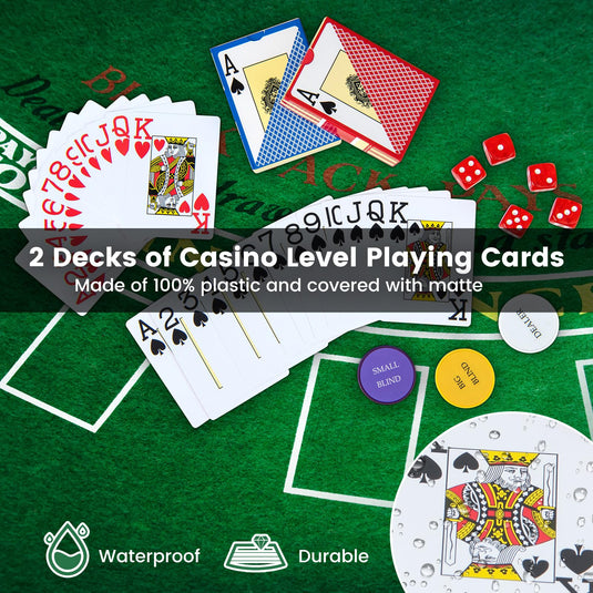 Goplus Poker Chip Set, 300 PCS/500 PCS 14 Gram Clay Poker Chips