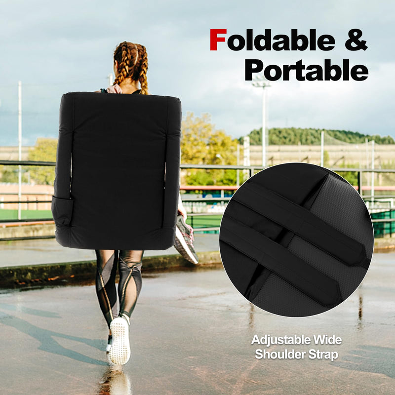 Load image into Gallery viewer, Goplus Stadium Seating for Bleachers, Folding Bleacher Chair with Back Support, 6 Reclining Positions