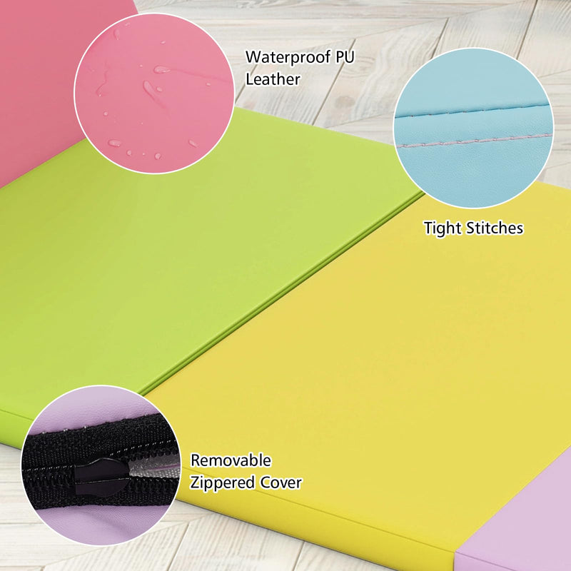 Load image into Gallery viewer, Goplus Gymnastics Mat, 6.6'x2.5' 5-Panel Folding Tumbling Mat w/Carrying Handles