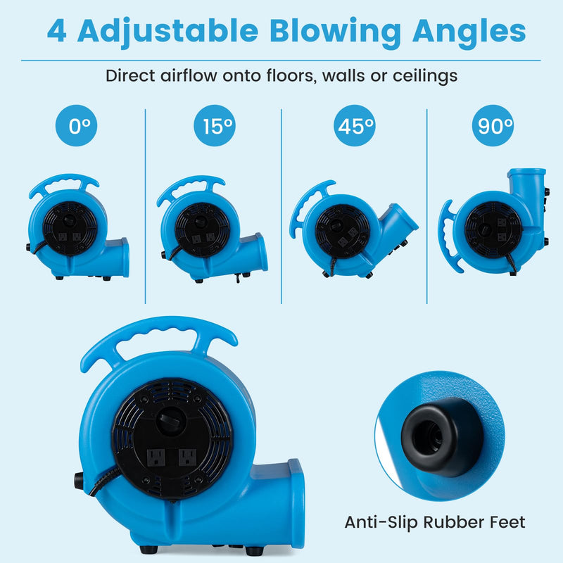 Load image into Gallery viewer, Goplus1/2 HP Air Mover, 3-Speed 2800 CFM Commercial Blower Fan