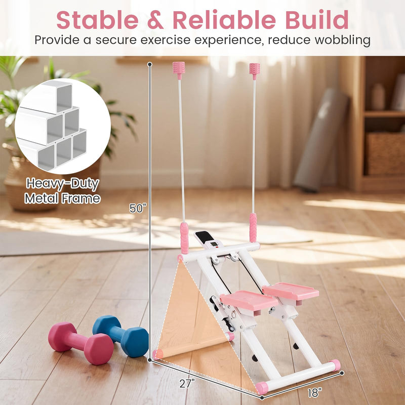 Load image into Gallery viewer, Goplus Stair Stepper Foldable Vertical Climber Exercise Machine with Detachable Handlebar