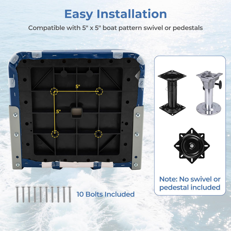 Load image into Gallery viewer, Goplus 2-Pack Folding Boat Seat with Stainless Steel Screws & Aluminum Hinges