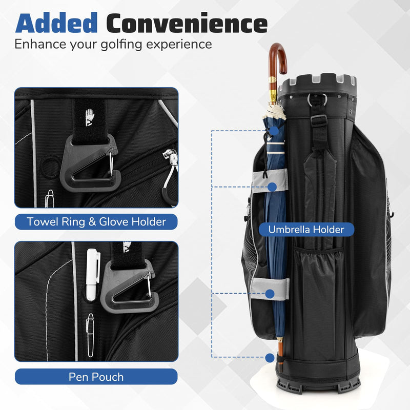 Load image into Gallery viewer, Goplus Lightweight Molded Lock Top Golf Club Bag w/14-Way Full Length Organizer Dividers