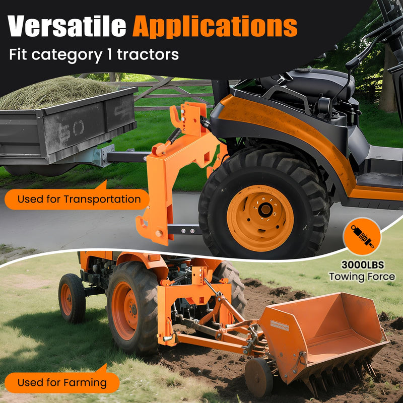 Load image into Gallery viewer, Goplus 3-Point Quick Hitch 3000 LBS Towing Force 3-Pt Attachments w/5 Level Adjustable Bolt