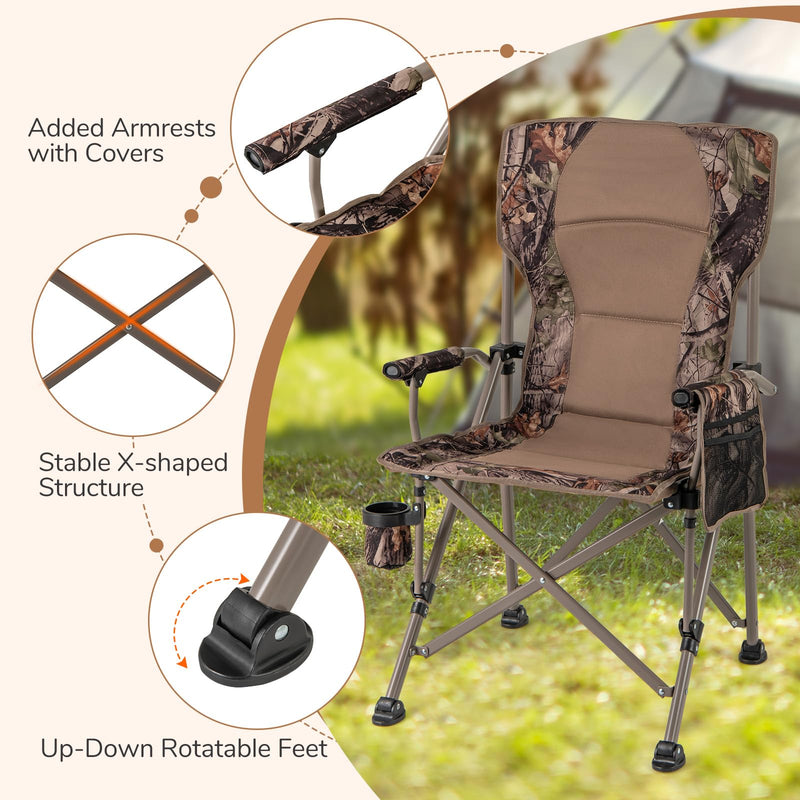 Load image into Gallery viewer, Goplus 400 LBS Support Lawn Chair with Armrests with Covers