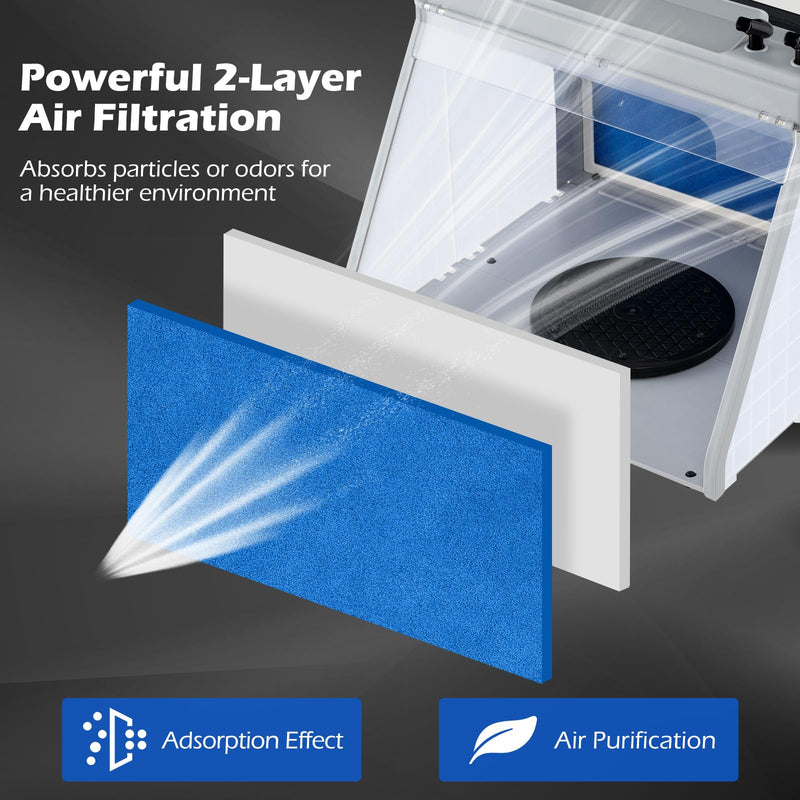 Load image into Gallery viewer, Goplus Portable Airbrush Spray Booth Kit Lighted Painting Station with 3 LED Lights