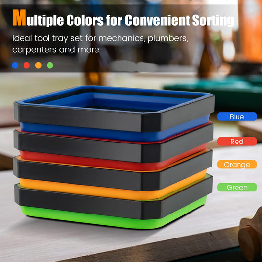 Goplus 4 Pack Collapsible Silicone Parts Bowls for Small Parts