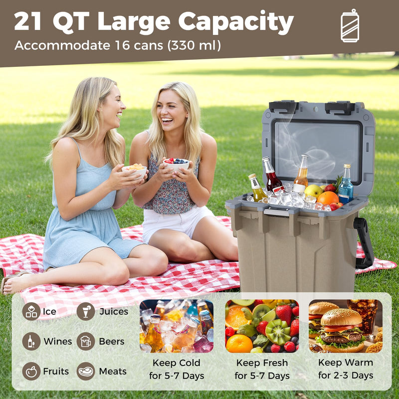 Load image into Gallery viewer, Goplus 21QT Ultra-Light Injection Molded Cooler with Handles & Bottle Opener