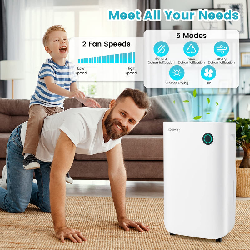 Load image into Gallery viewer, 4500 Sq. Ft Quiet Dehumidifier, 1.7 Gallon Water Tank, 73-Pint/Day, Water Full Auto Shut Off