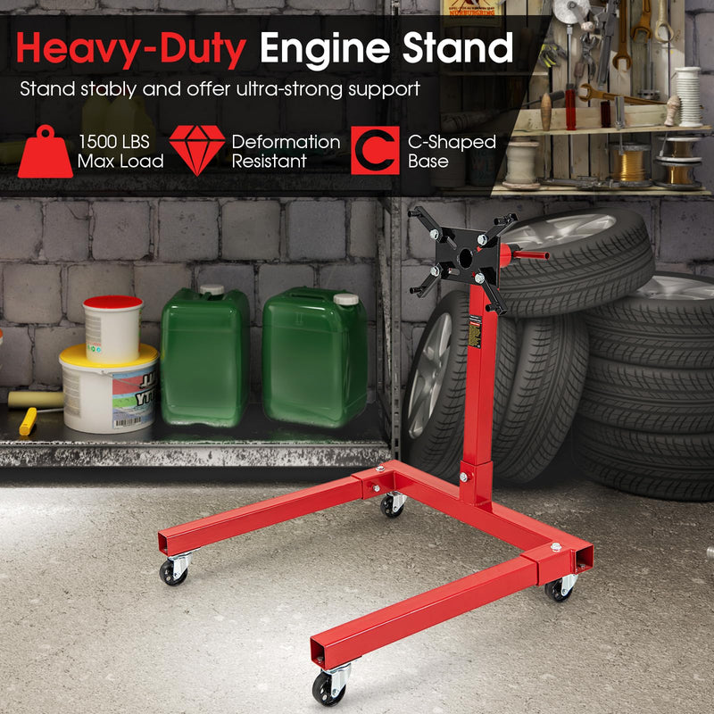 Load image into Gallery viewer, Goplus Engine Stand, 1500 LBS (3/4 Ton) Motor Stand with 4 Wheels