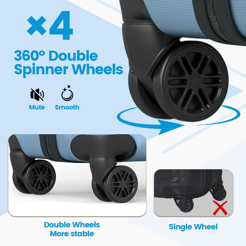 Load image into Gallery viewer, Goplus 20/24/28 Inch Lightweight Hardshell Suitcases with 360° Spinner Wheels(3 Piece Vertical Stripe)
