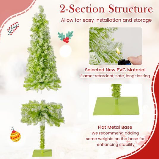 Goplus 5FT / 6FT / 7FT Whimsical Christmas Tree | Bendable Grinchs Xmas Tree