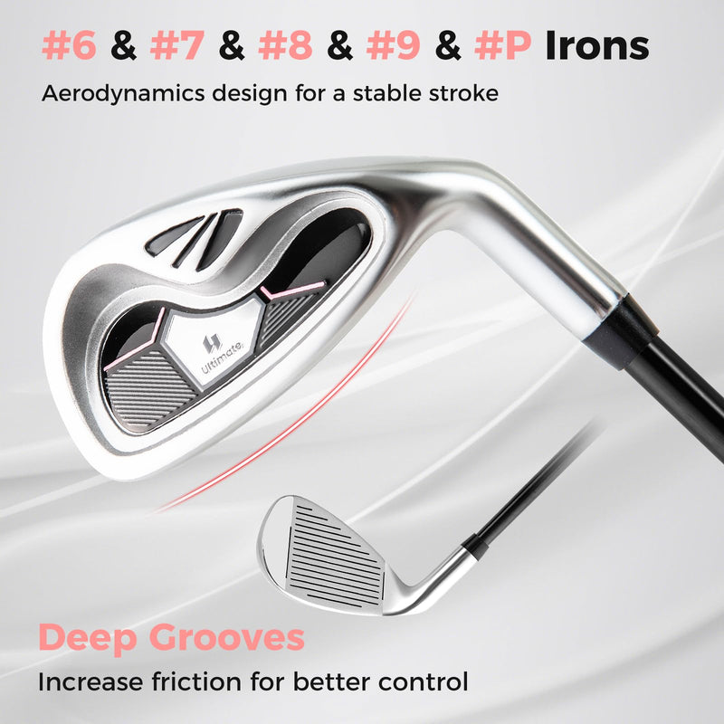 Load image into Gallery viewer, Goplus Complete Golf Club Set for Women, 9 Pieces Golf Clubs with Cart Bag